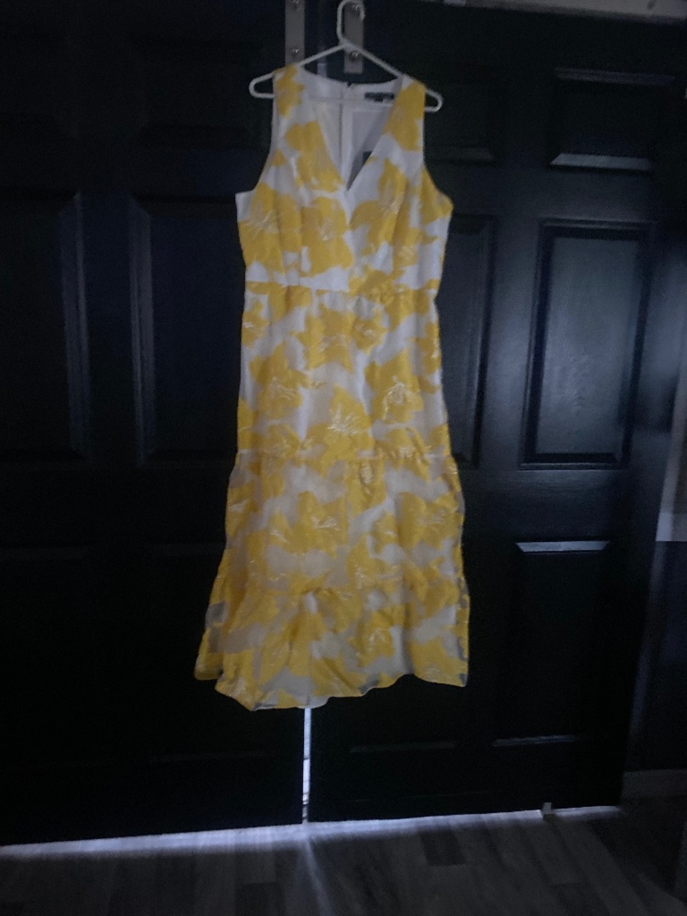 Dresses Yellow long with lining underneath it. This dress hasnt been used